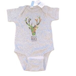 Rabbit skins little buck camouflage newborn grey one piece new with tags